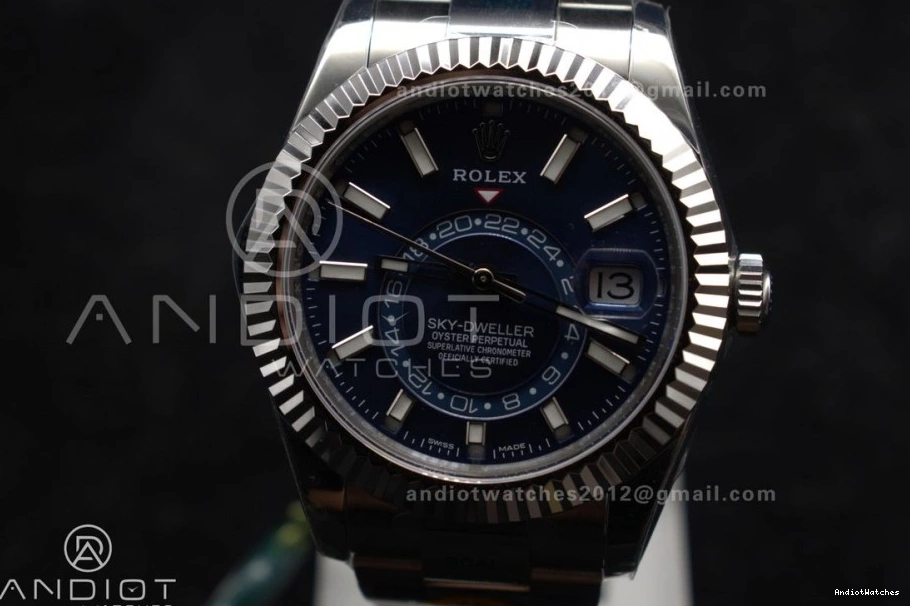 Edition Blue 904L on 326934 Best Colorful Dial Sky-Dweller 1091 ZF SS A 1:1 Bracelet SS 0729